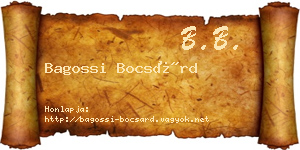 Bagossi Bocsárd névjegykártya